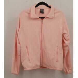 Nike Women's Full Zip Therma-Fit Fleece Jacket Long Sleeve Pockets Size M Pink
